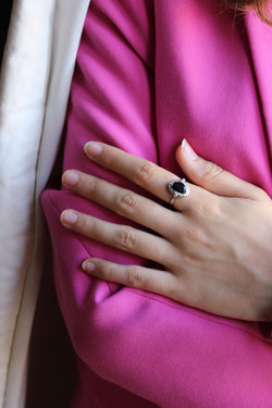 Bague Art Déco Saphir Et Diamants