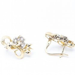 Boucles d'oreilles FLEUR NOUVEAU en or et platine