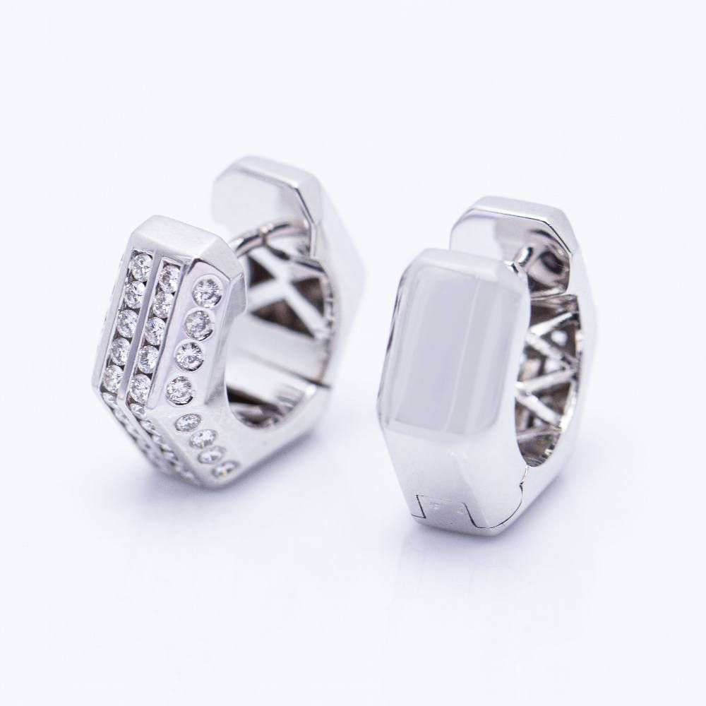 Pendentif HEXAGON en or avec diamants d'occasion