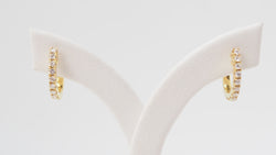 Boucles d'oreilles en or jaune et diamants