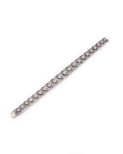 Bracelet Art Deco saphirs et diamants en argent