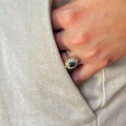 Bague - Or, Saphir & Diamants