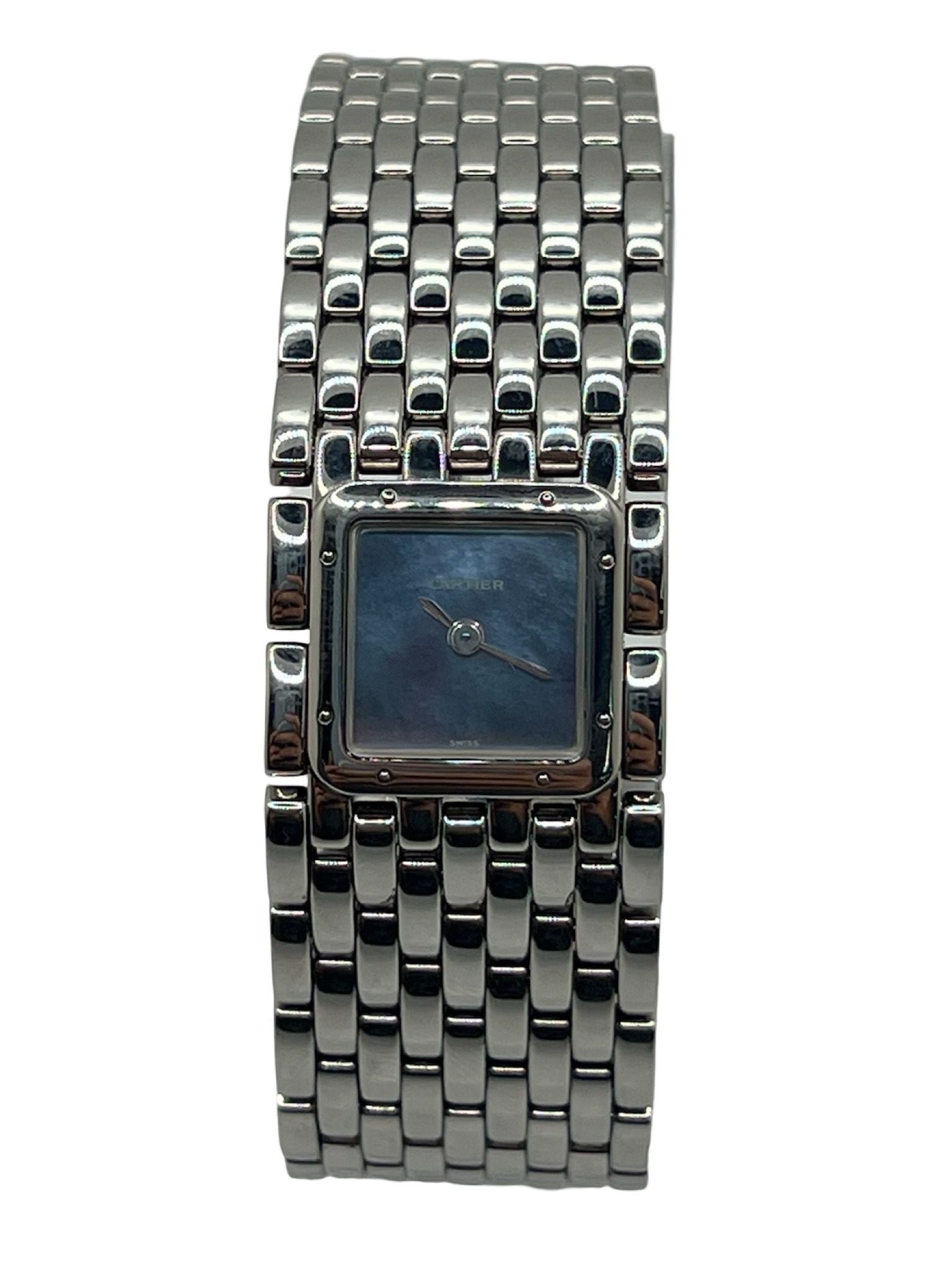 Montre CARTIER Panthère Ruban en acier et nacre