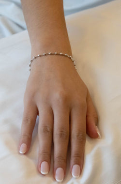 Bracelet rivière en or blanc et diamant