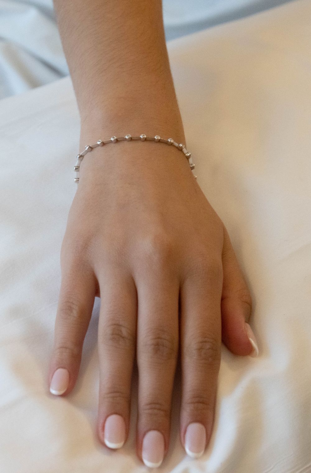 Bracelet rivière en or blanc et diamant