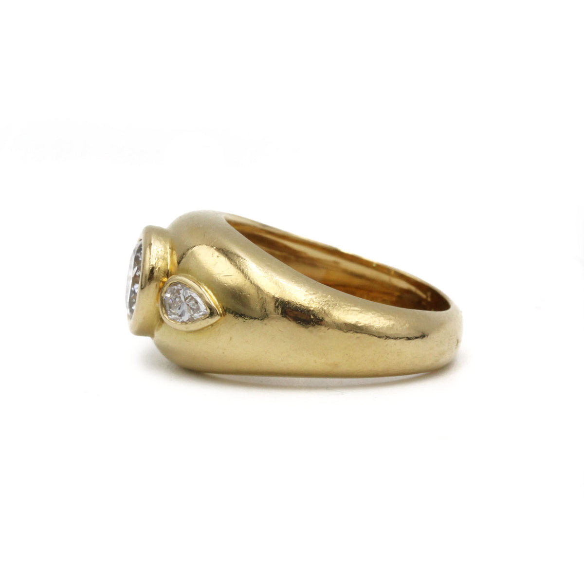 Bague Jonc - Or jaune & Diamants