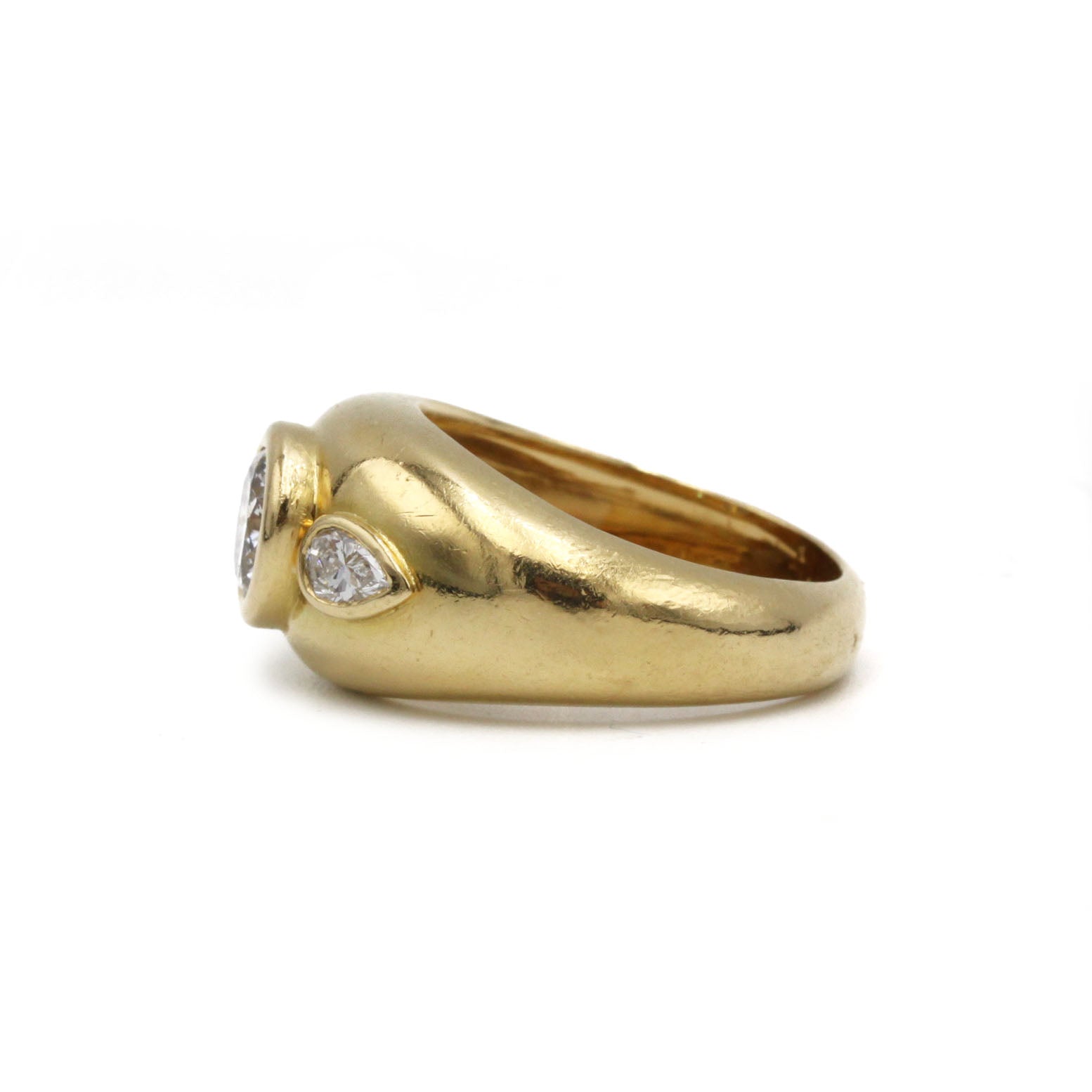 Bague Jonc - Or jaune & Diamants