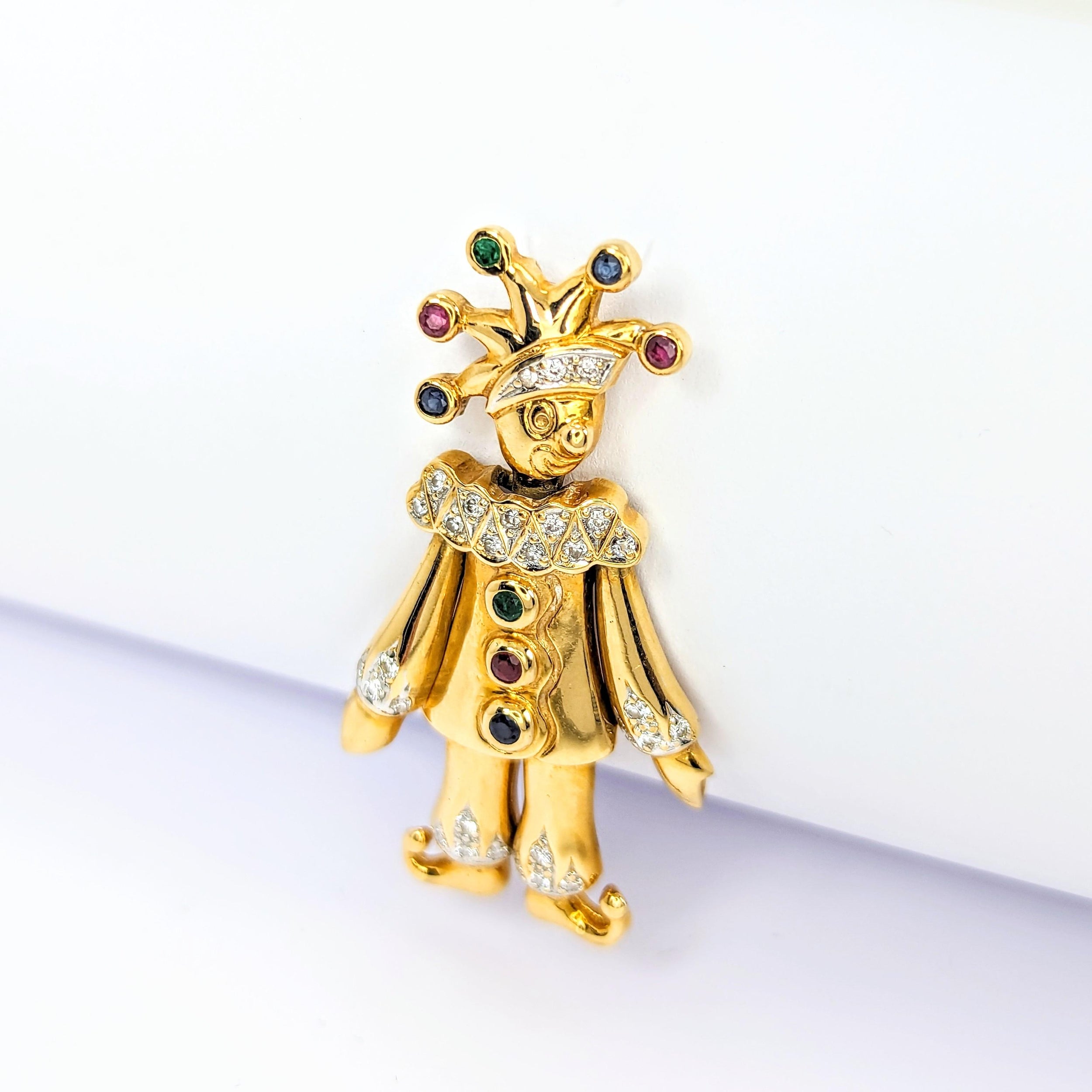 Pendentif Arlequin en or jaune