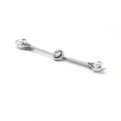 Broche - Or, Diamants et Perles