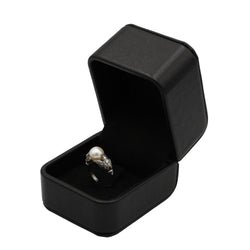 Bague - Or, diamants et perle