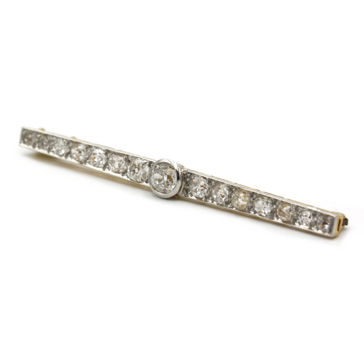 Broche - Or, Platine et Diamants