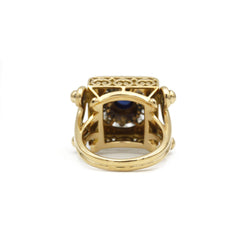 Bague - Or, saphir & diamants