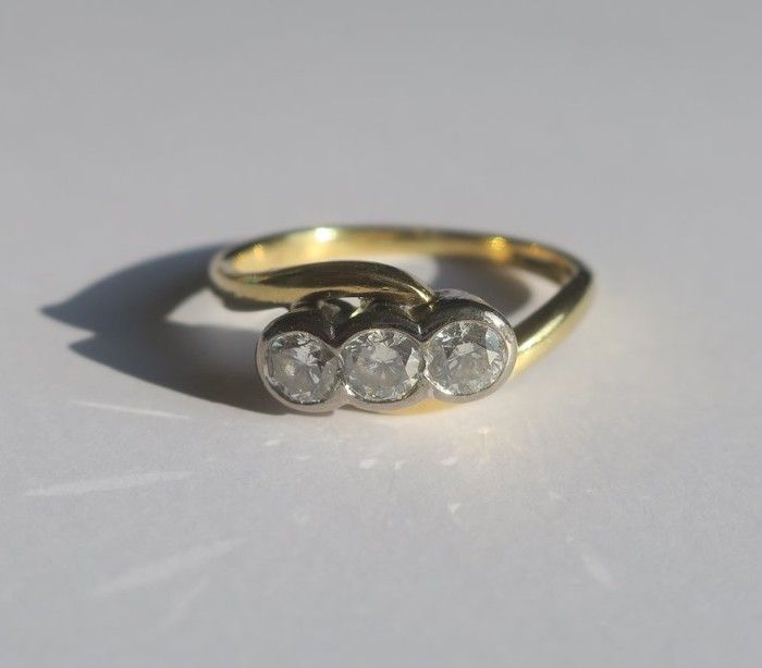 Bague trilogie diamants 0,50ct