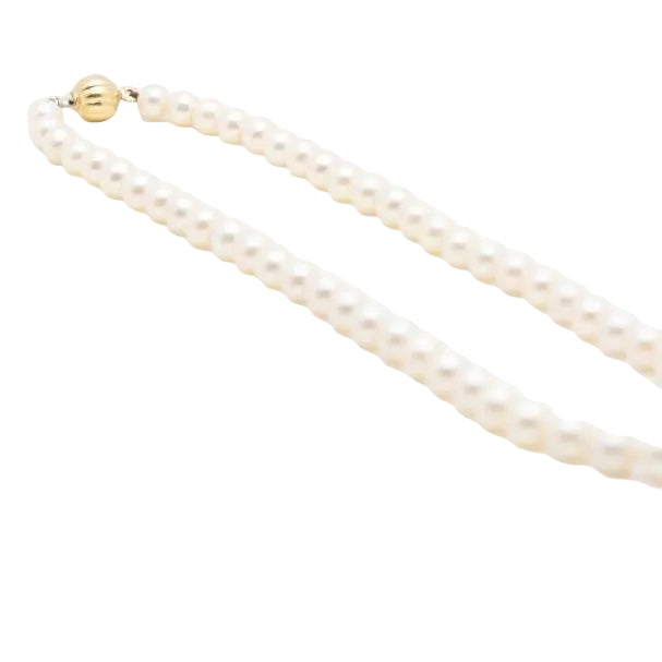 Collier perle de culture en or jaune et perle
