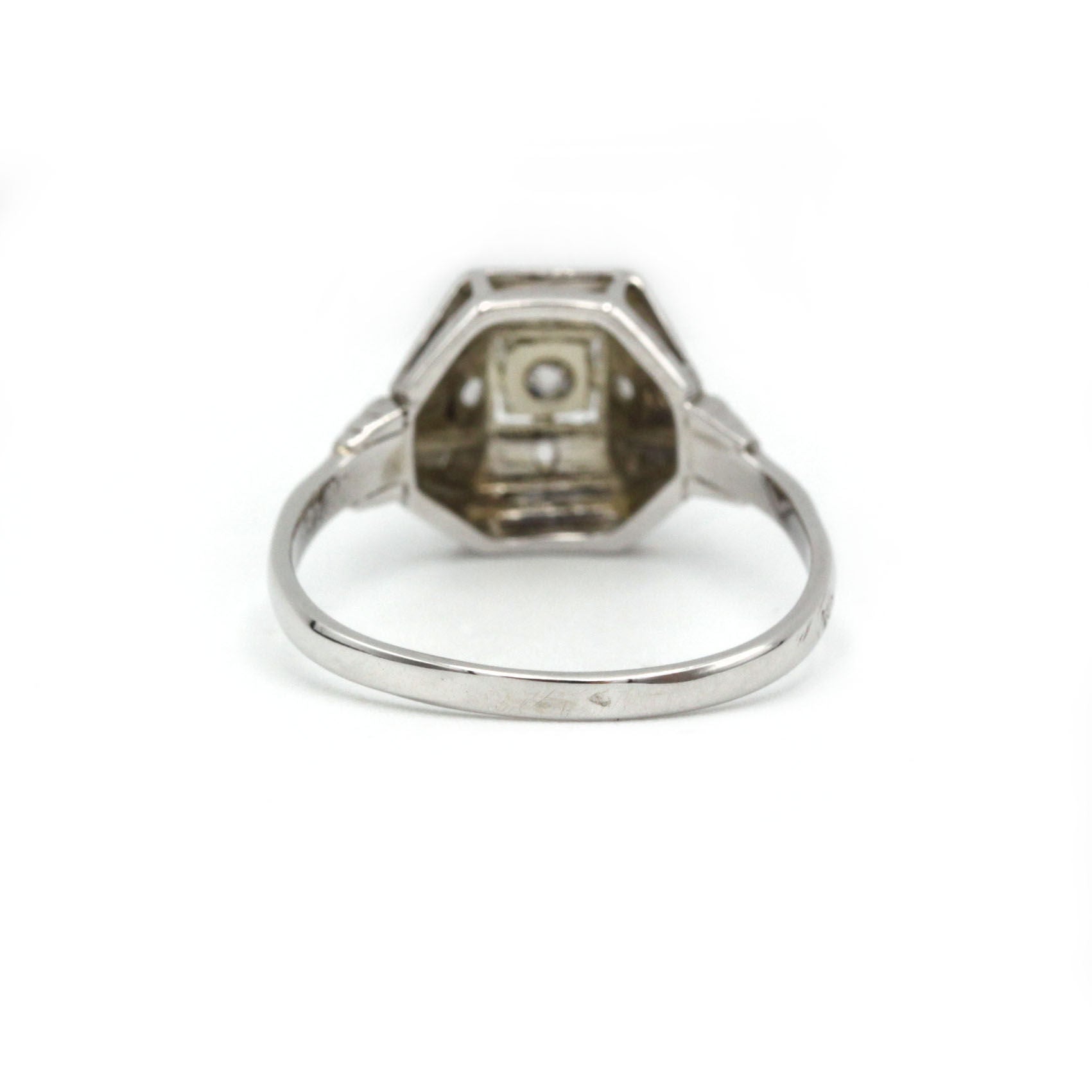 Bague - Or blanc, Platine & Diamants