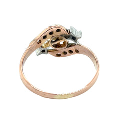 Bague Ancienne Diamants Perle