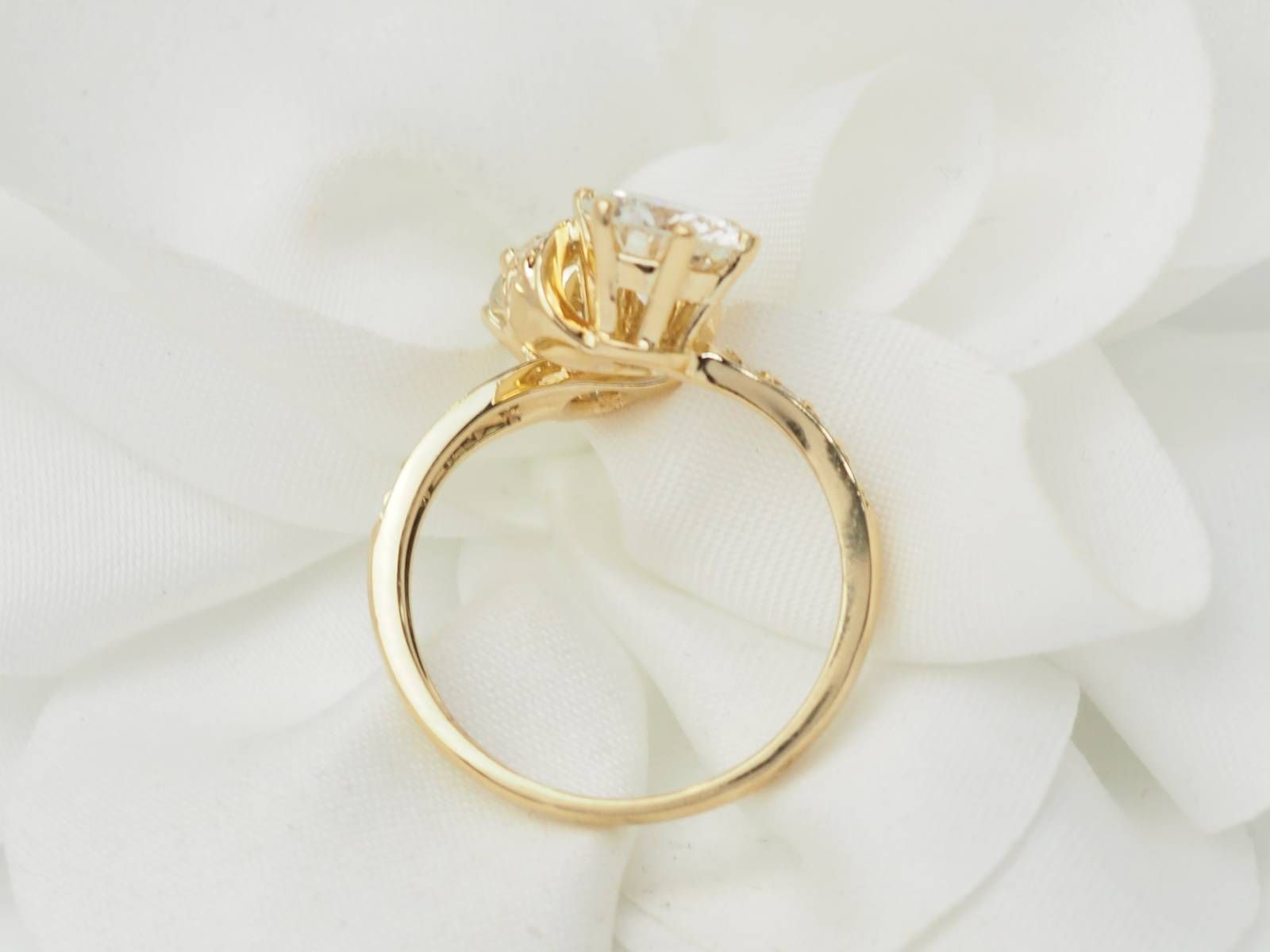 Bague Toi et Moi en or jaune et diamants