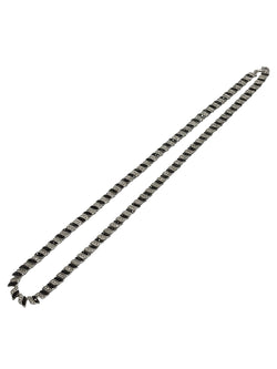 Collier en or blanc 18K et diamants incolores et noirs 2 ct