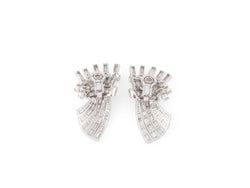 Boucles d'oreilles Clips en or blanc et diamants