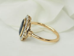 Ring Pompadour in yellow gold and diamonds