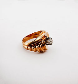 Bague Tourbillon diamant en or jaune