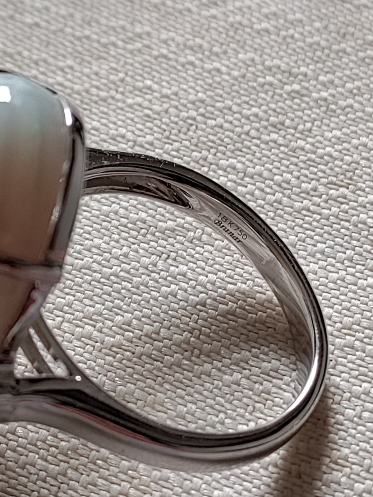 Bague Cocktail Opale Blanche d’Australie