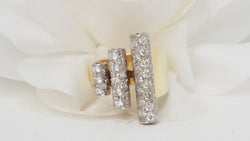 Bague en or bicolore et diamants