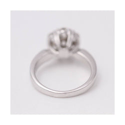 Bague rosette en or blanc