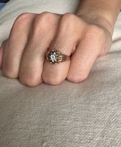 Ring in rose gold and diamond