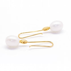 Boucles d'oreilles ovales en perles et diamants