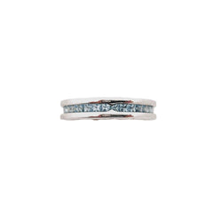 Bague Bandeau BULGARI B.Zero1, en or blanc et topazes bleues