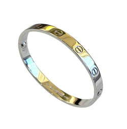 Bracelet Cartier Love en or blanc, taille 17