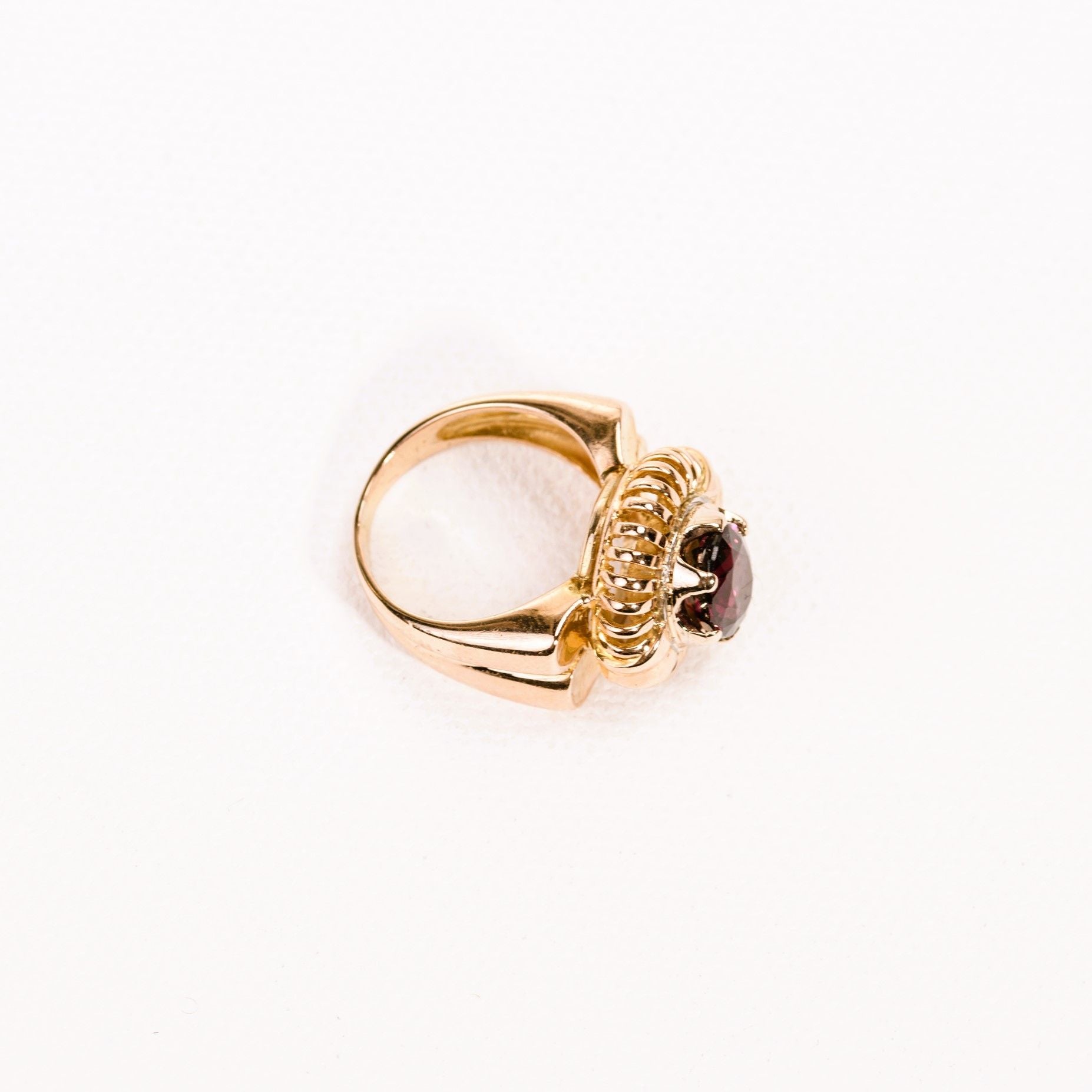 Bague Cocktail grenat rhodolite en or jaune