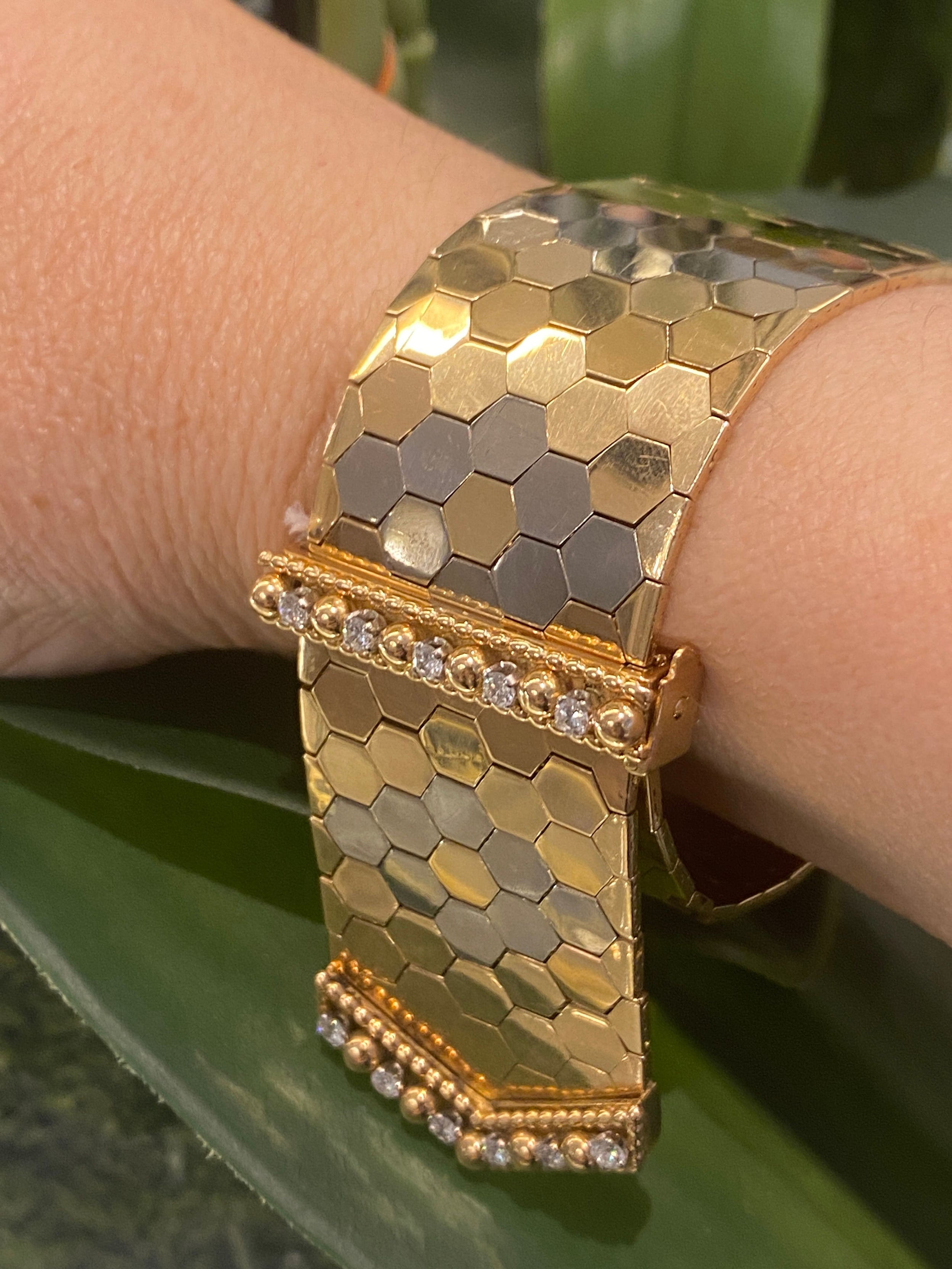 Bracelet ceinture des années 1940 en or jaune