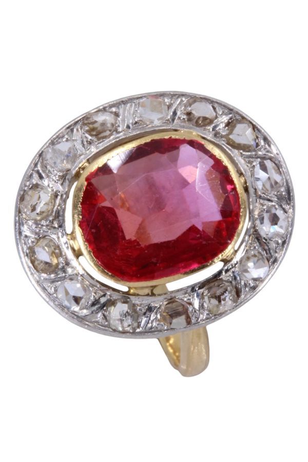 POMPADOUR ART-NOUVEAU RUBIES AND DIAMONDS