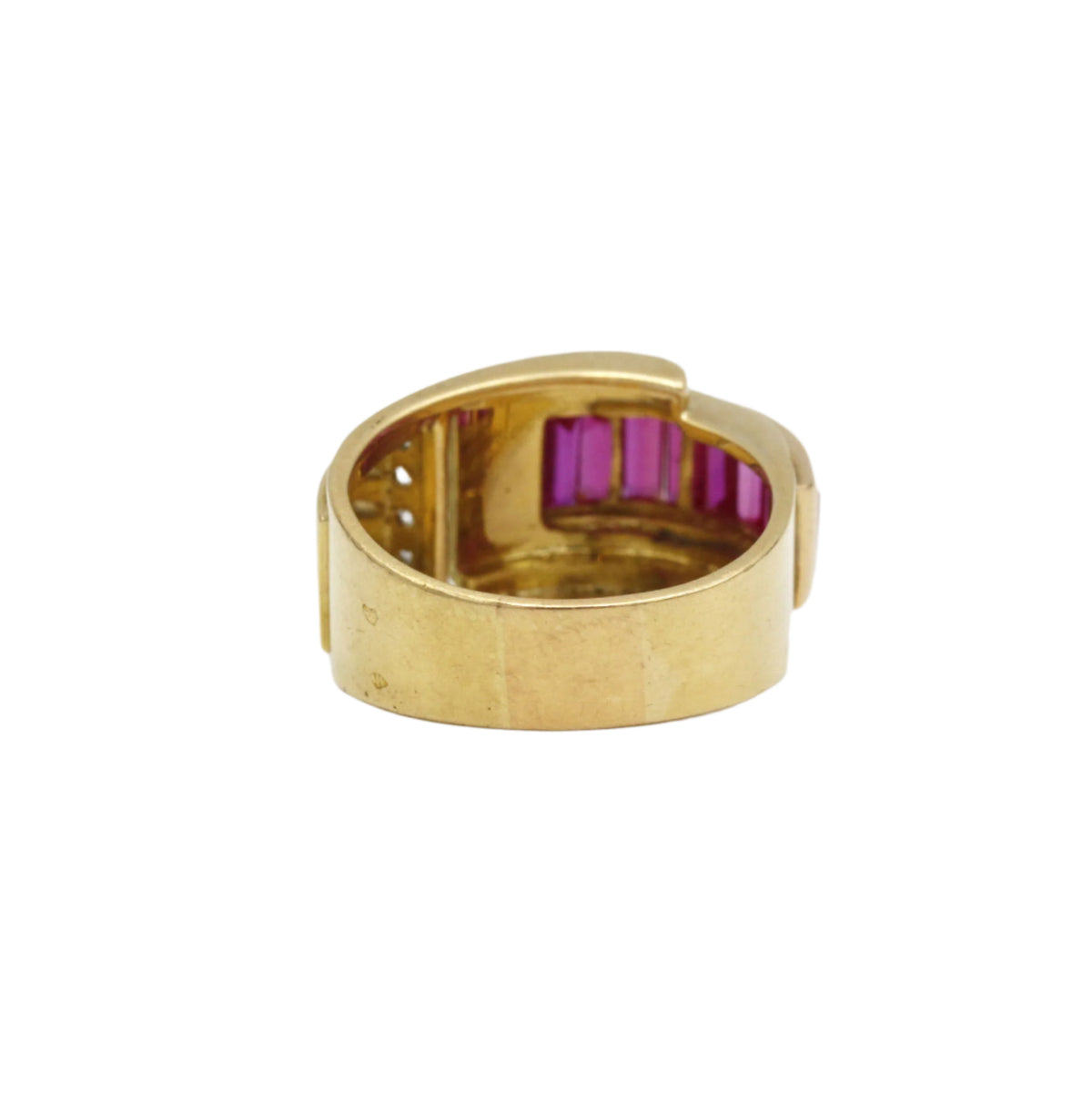 Bague TANK - Or, Rubis et Diamants