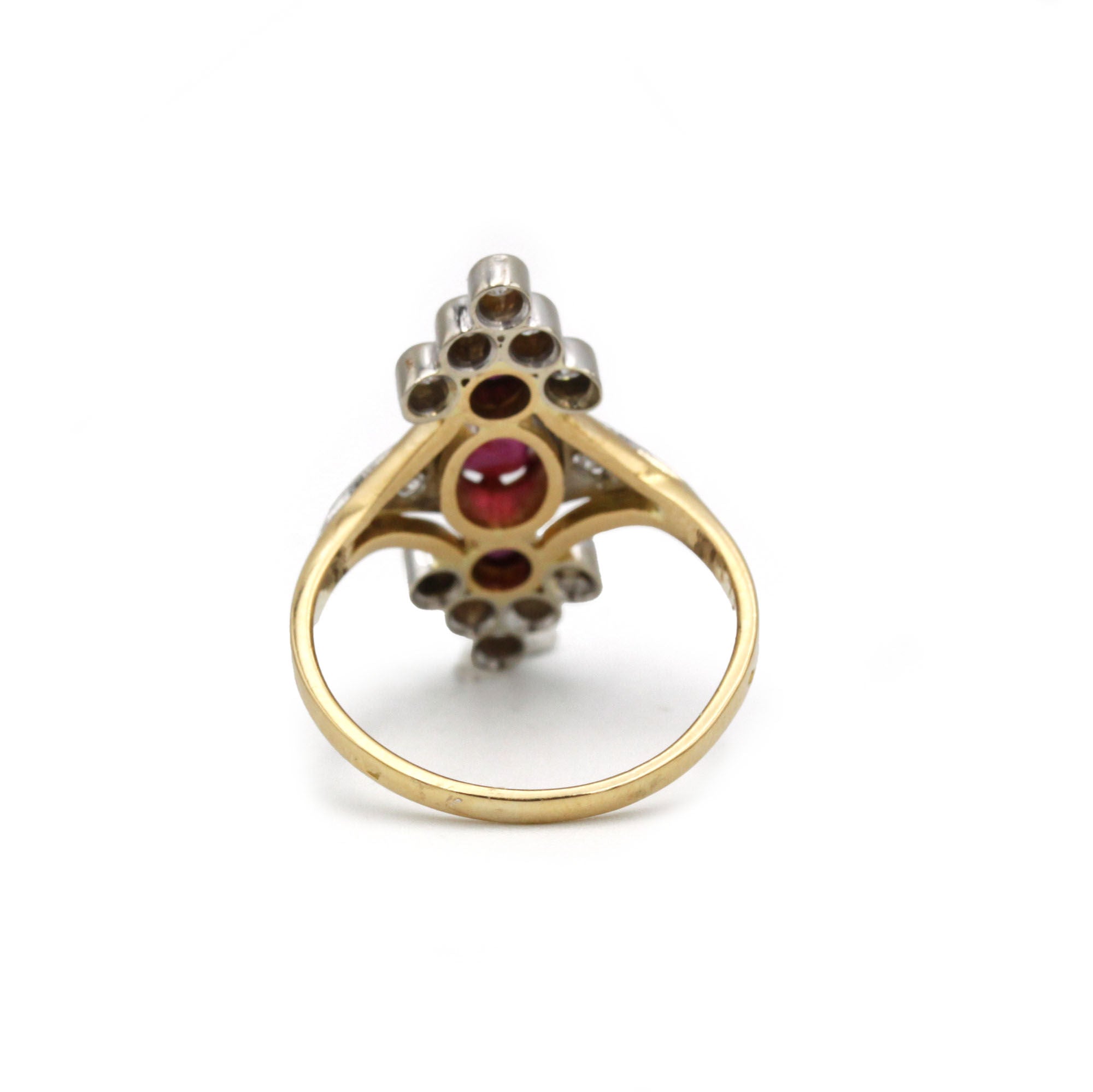Bague en or et diamants rubis