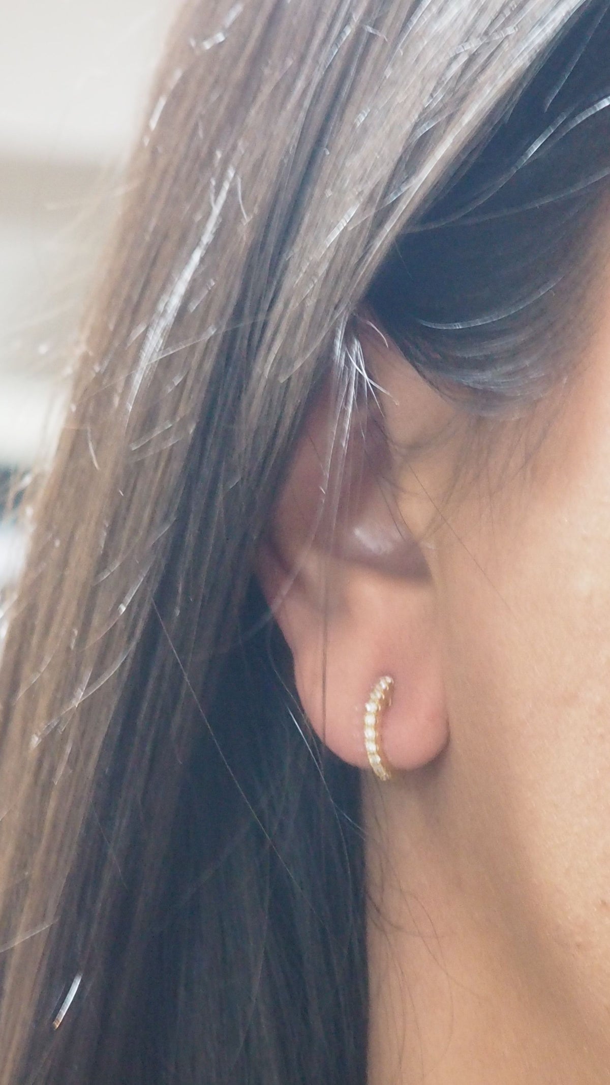 Boucles d'oreilles en or jaune et diamants