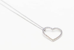 Collier maille jaseron en or blanc et diamant