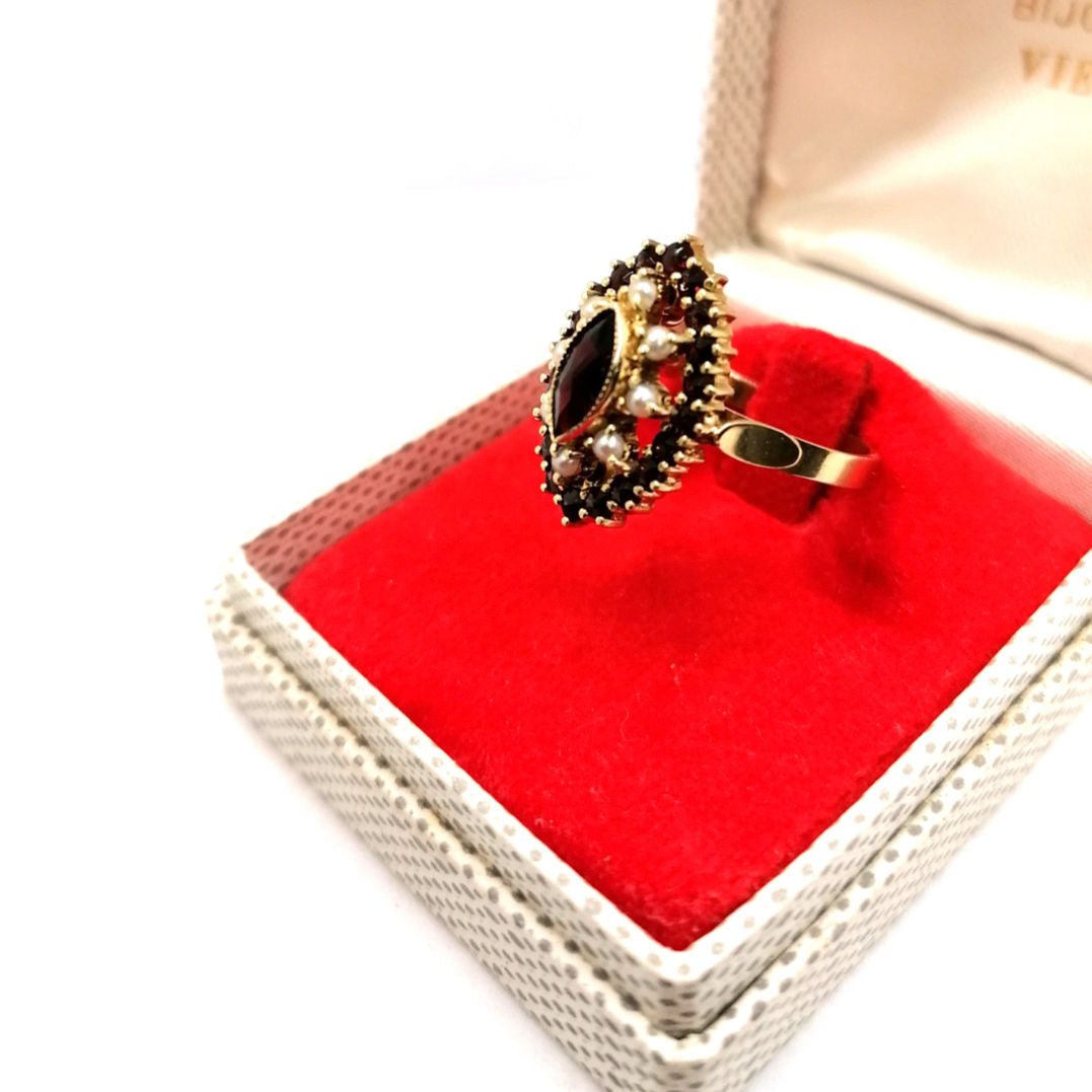 Bague grenats vintage
