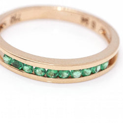 Emerald wedding band