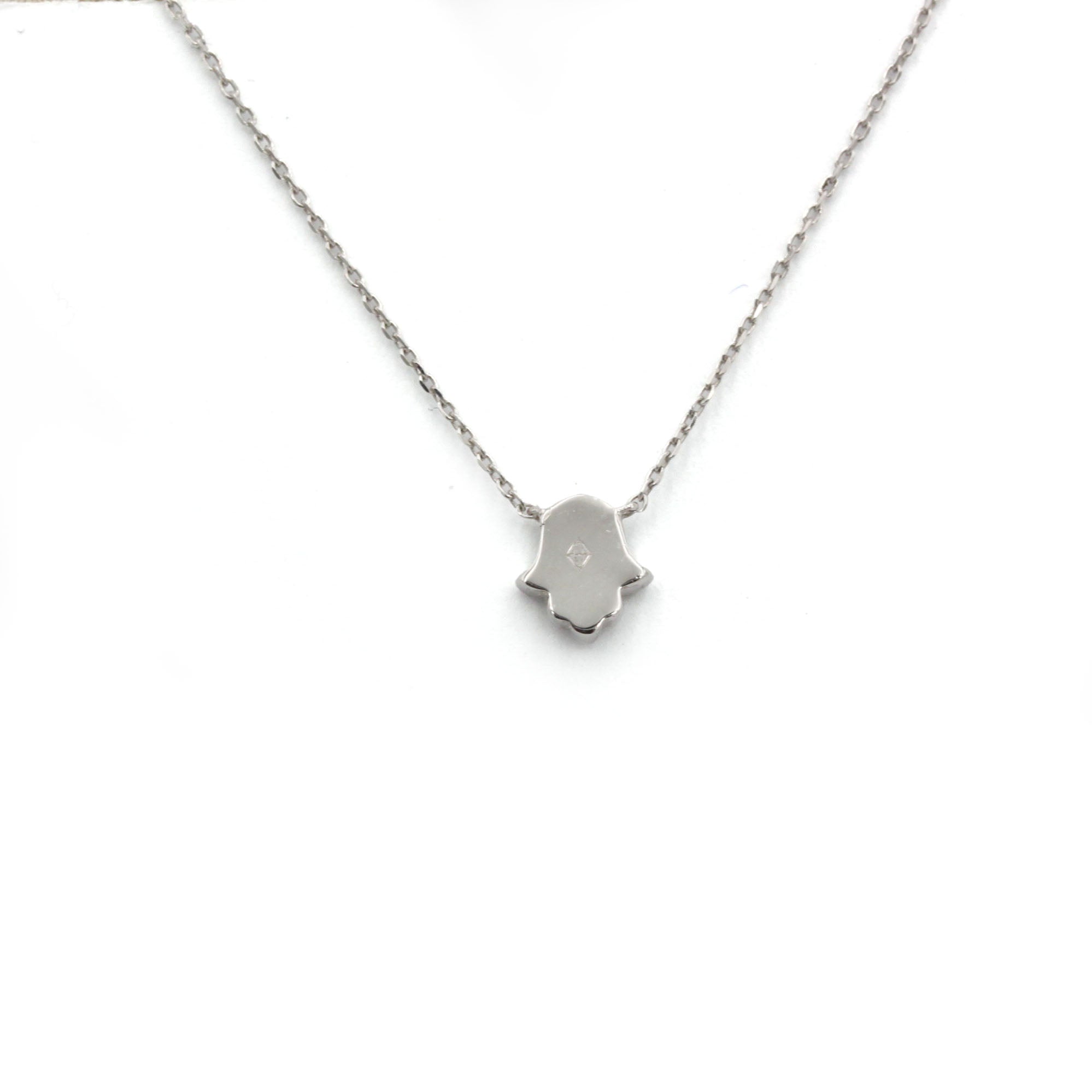 Collier DJULA Magic Touch Main en or blanc et diamants