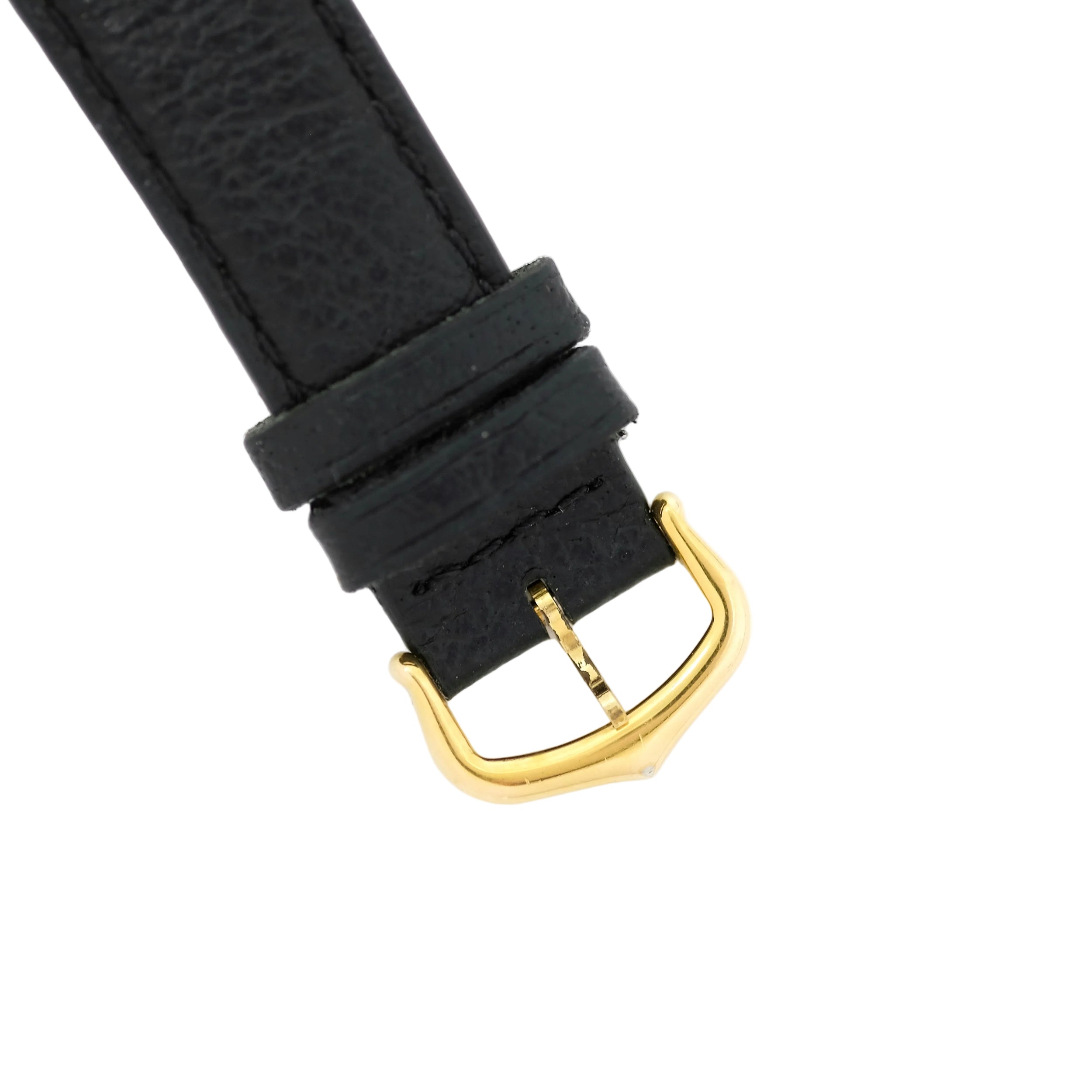 Montre CARTIER "Tank" en or jaune, cuir et saphir