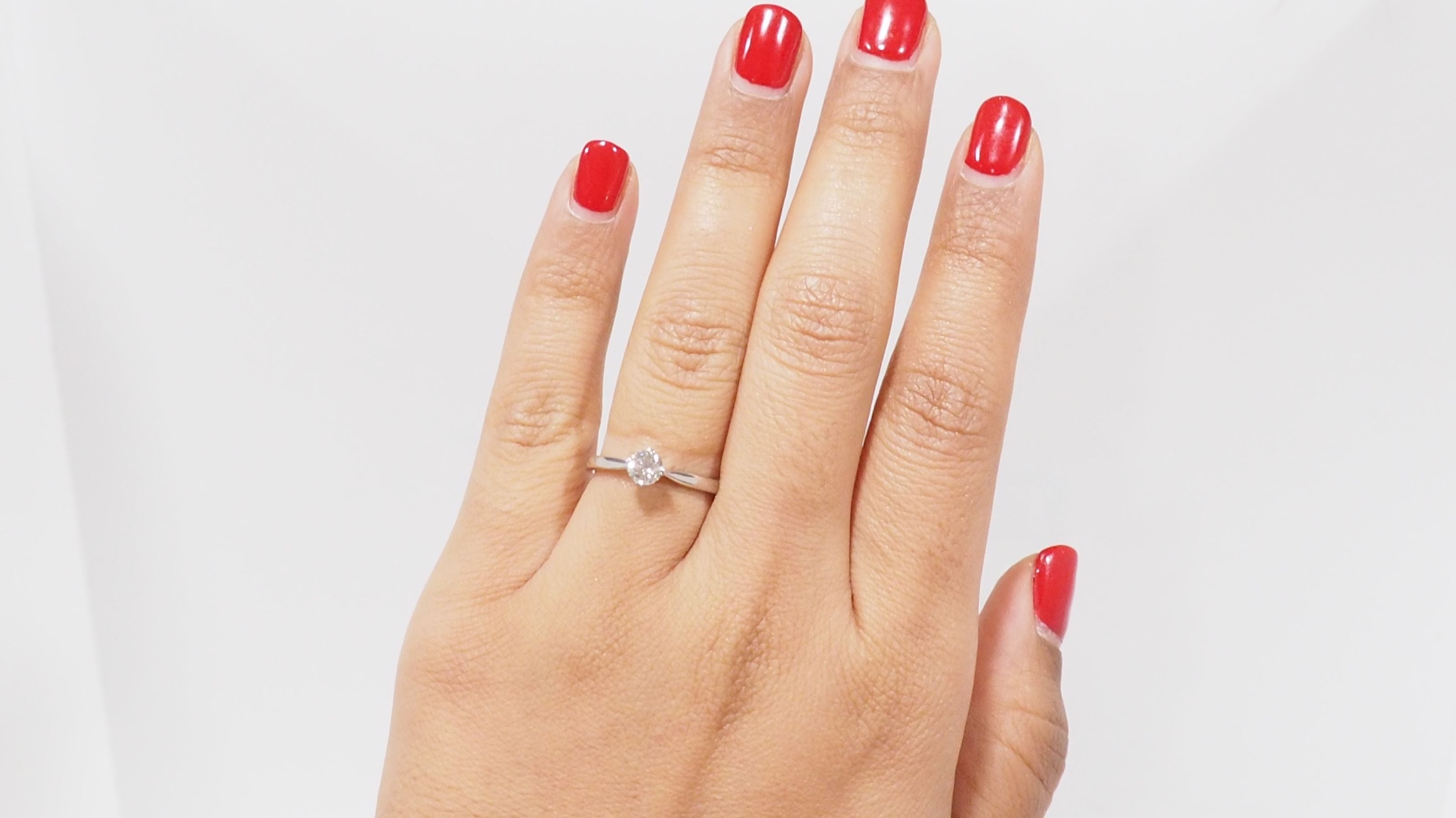 Bague solitaire diamant certifié GIA (0,51carat) or blanc