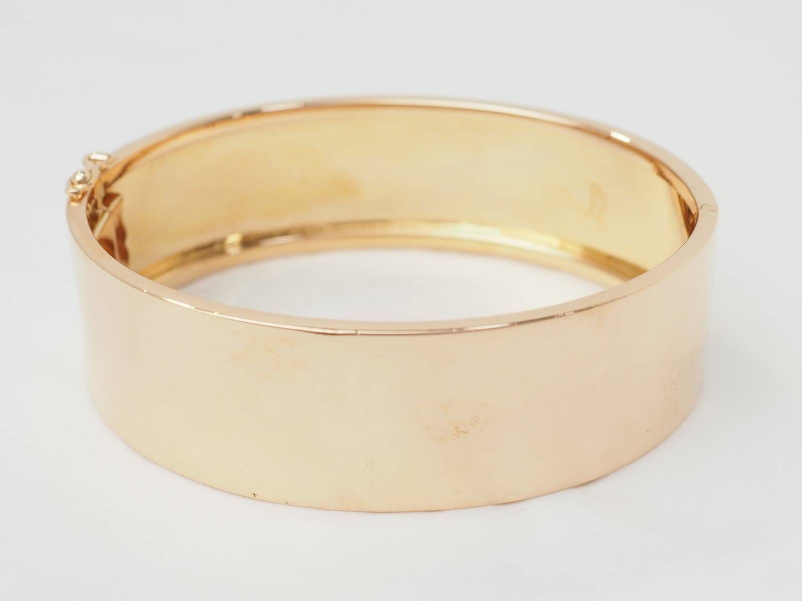 Bracelet jonc décor floral en or rose