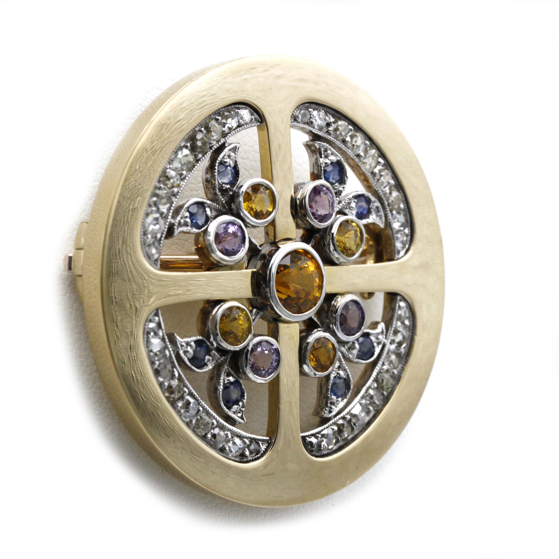 Broche - Or, Saphirs & Diamants