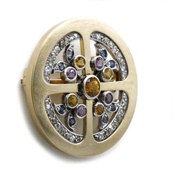 Broche - Or, Saphirs & Diamants