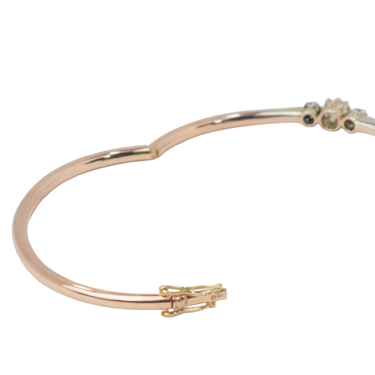 Bracelet Jonc en or blanc, or rose, saphirs et diamant