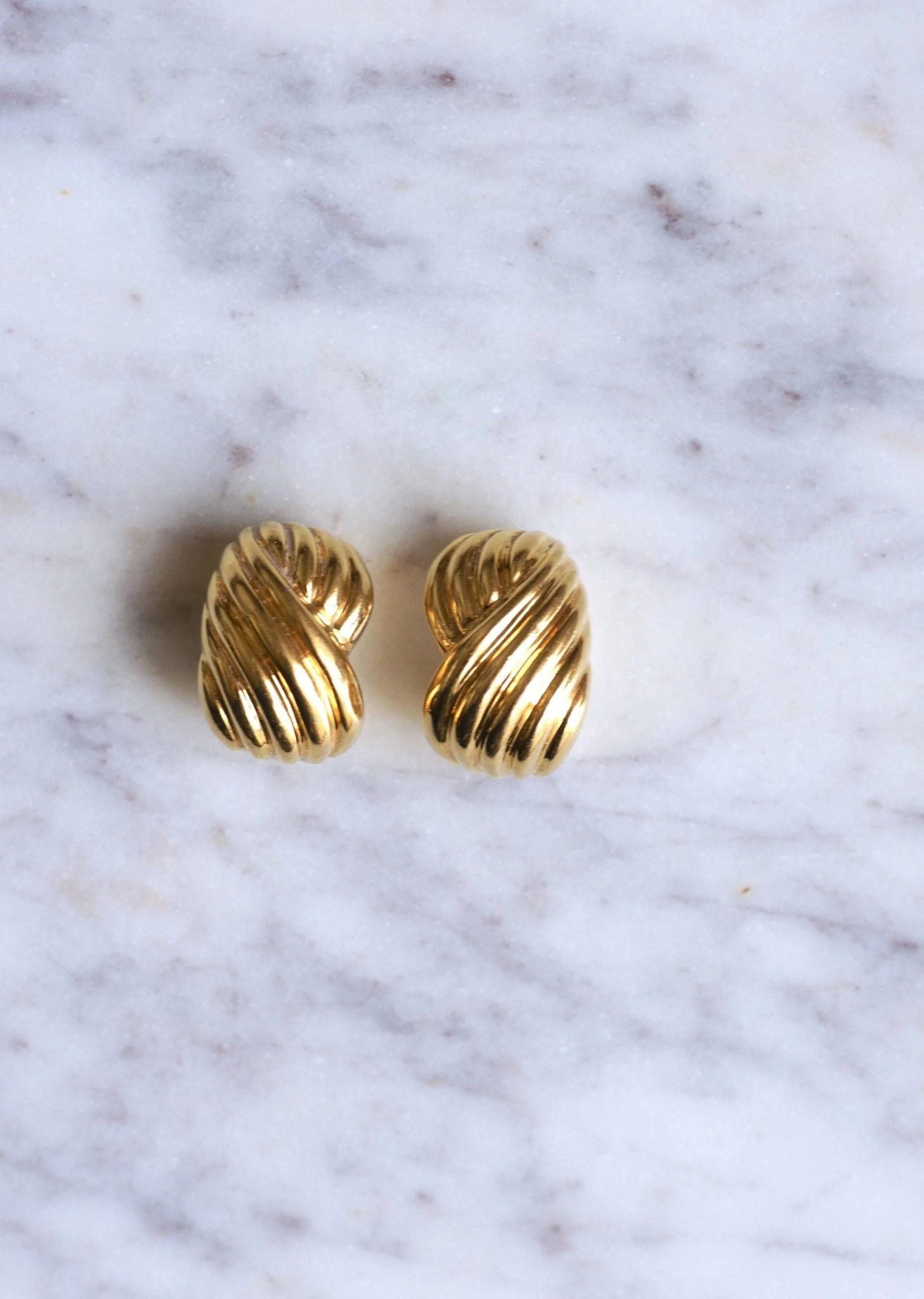 Boucles d'oreilles clip torsade or