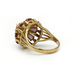 Bague - Or, saphirs rose et diamants